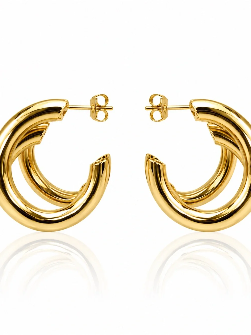 Gold-Filled Sculptural Earrings - Picture 2 of 3